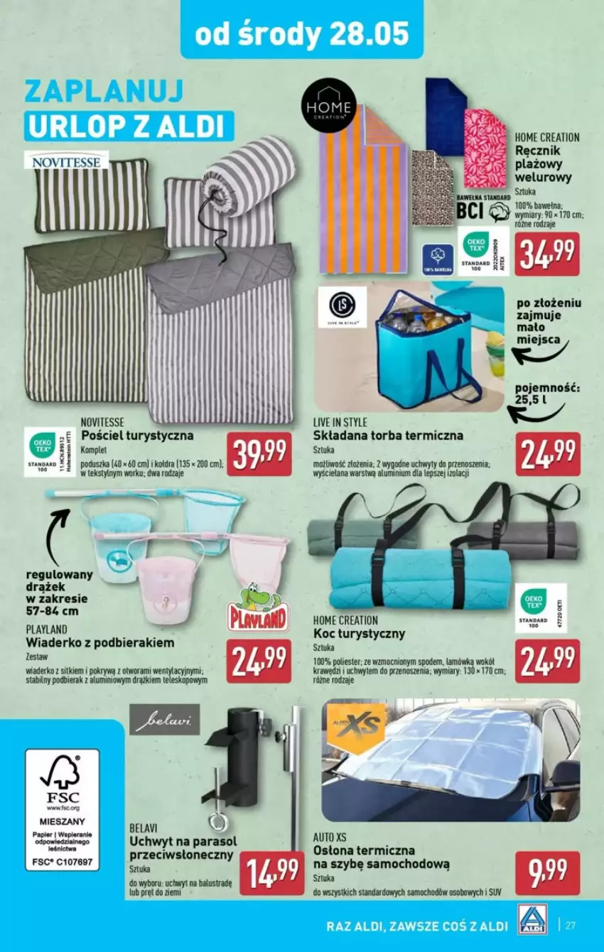 Gazetka promocyjna Aldi - ważna 25.05 do 31.05.2025 - strona 20 - produkty: Koc, LANA, Pościel, Ręcznik, Torba, Wełna