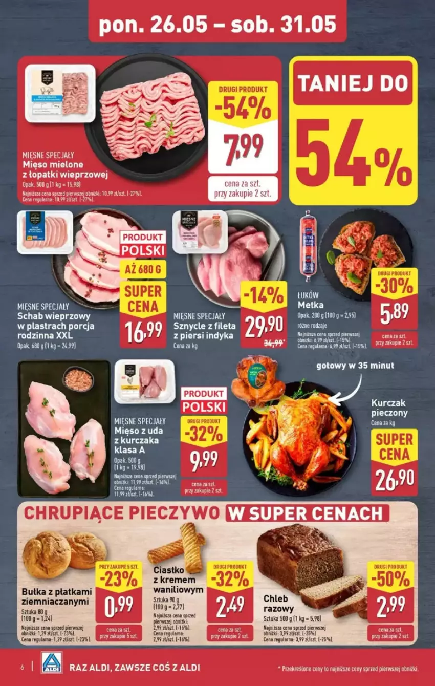 Gazetka promocyjna Aldi - ważna 25.05 do 31.05.2025 - strona 56 - produkty: Bułka, Kurczak, LG, Mięsne specjały, NBA, Por, Schab wieprzowy