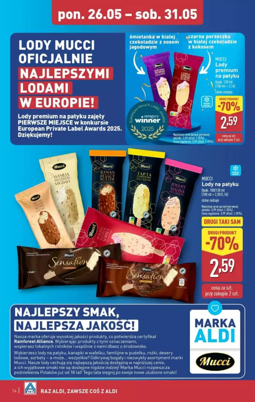 Gazetka promocyjna Aldi - ważna 25.05 do 31.05.2025 - strona 6 - produkty: Lody, Rolnik, Sok
