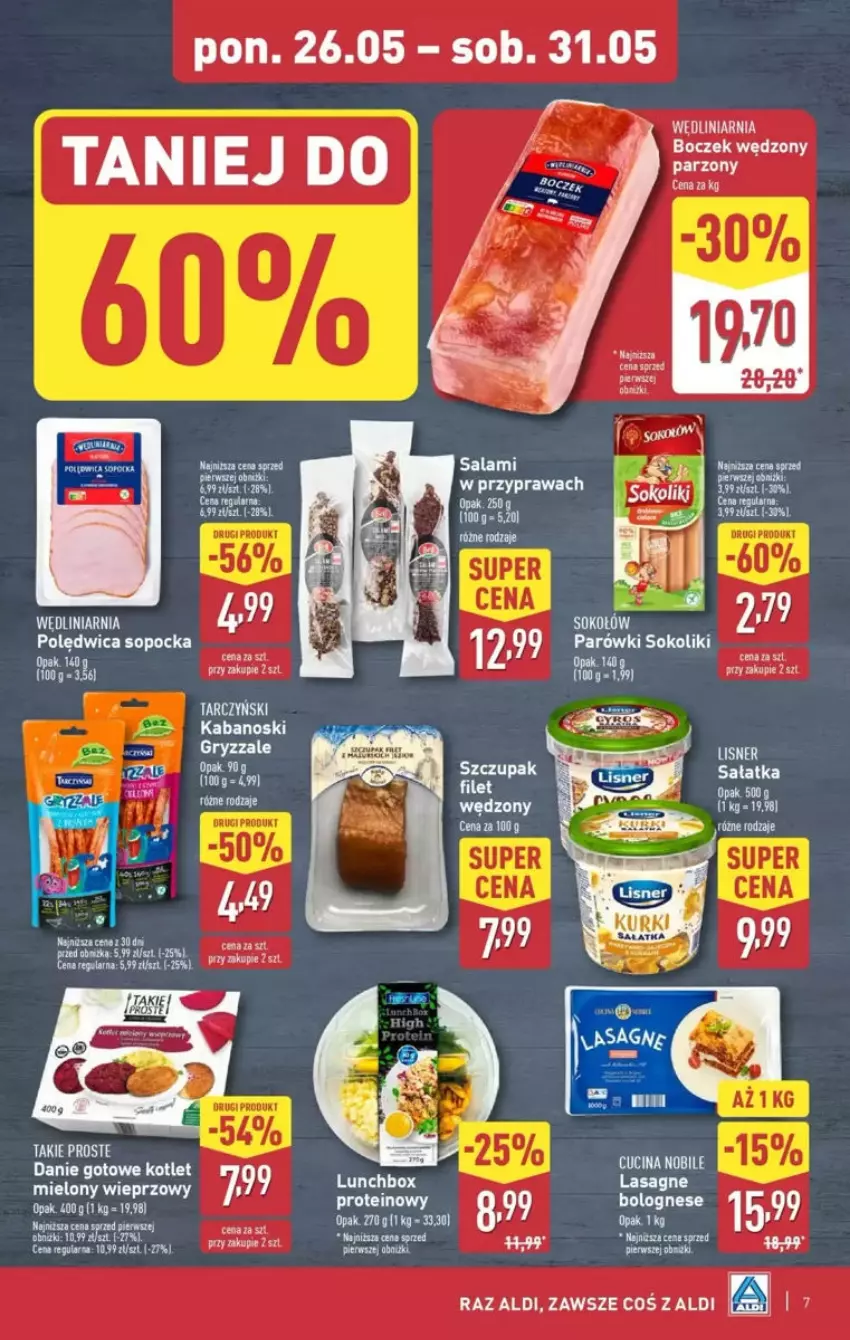 Gazetka promocyjna Aldi - ważna 25.05 do 31.05.2025 - strona 67 - produkty: Lasagne, Polędwica, Salami, Sałat, Sałatka, Sok, Sokołów, Tarczyński