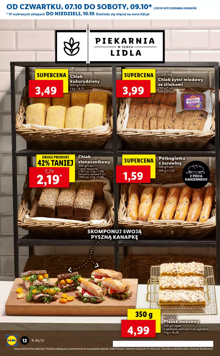 Gazetka promocyjna Lidl - GAZETKA - ważna 07.10 do 10.10.2021 - strona 12 - produkty: Chleb, Jabłka, LG, Ser