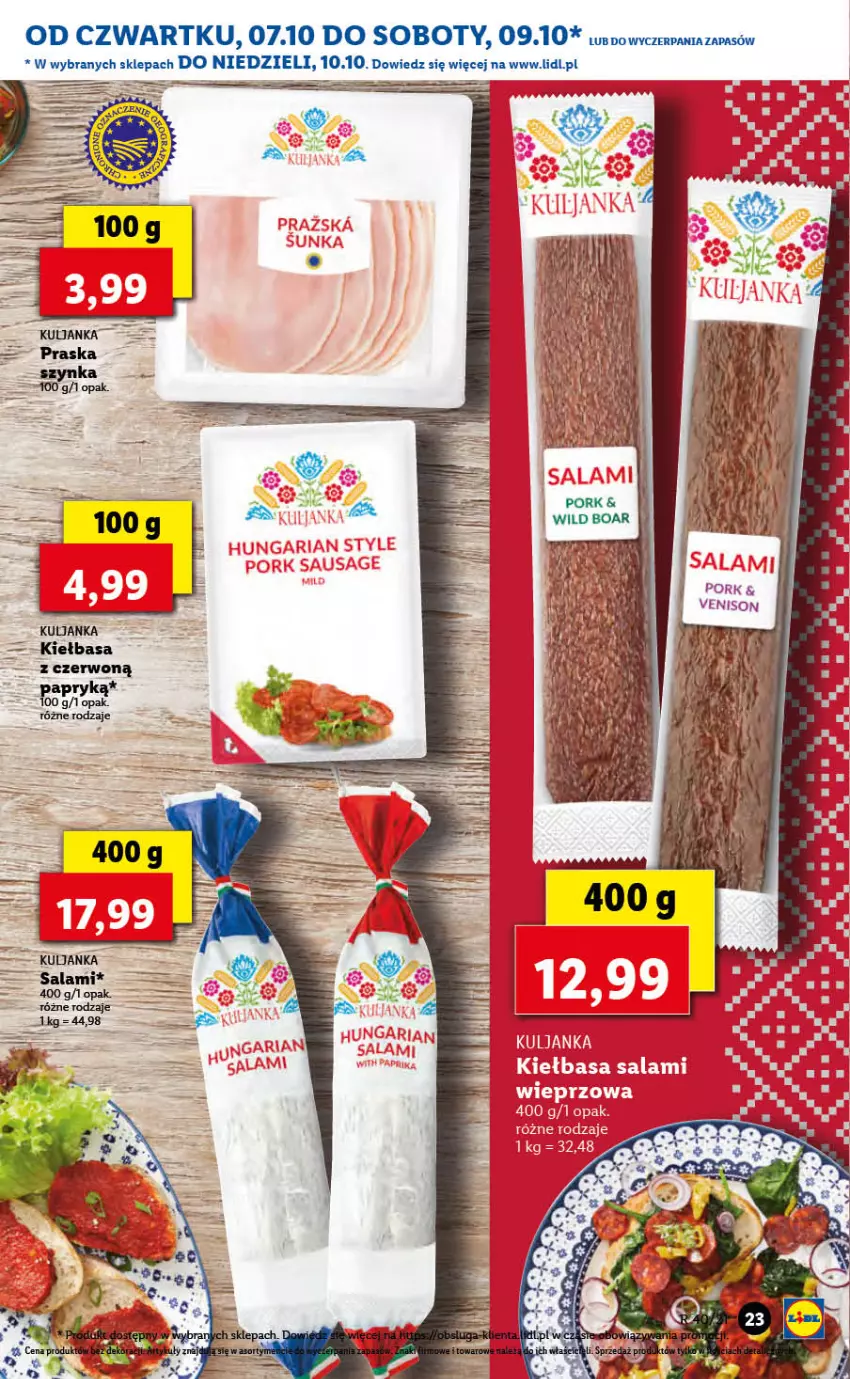 Gazetka promocyjna Lidl - GAZETKA - ważna 07.10 do 10.10.2021 - strona 23 - produkty: Kiełbasa, Por