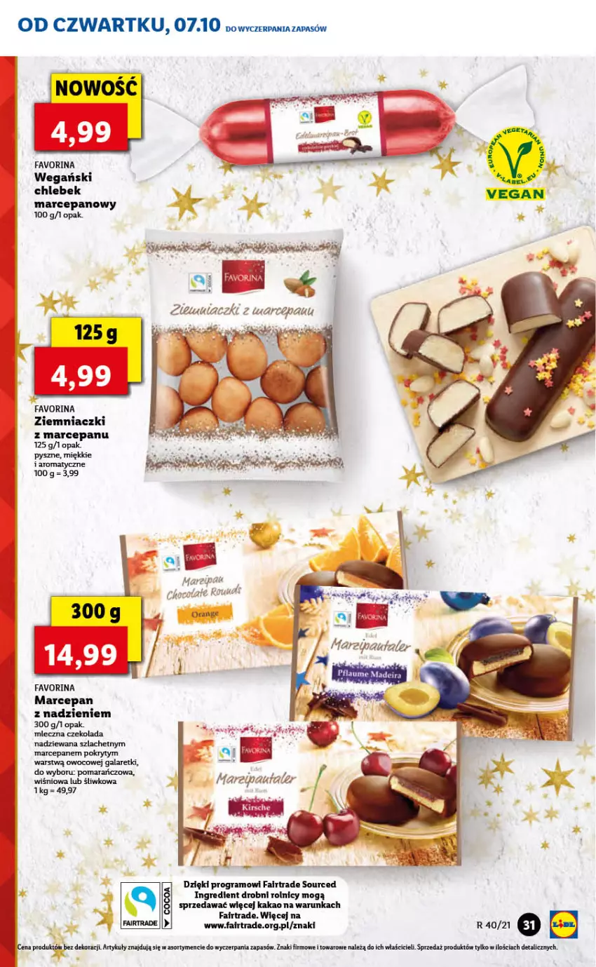 Gazetka promocyjna Lidl - GAZETKA - ważna 07.10 do 10.10.2021 - strona 31 - produkty: Chleb, Czekolada, Czekolada nadziewana, Fa, Gala, Galaretki, Gra, Kakao