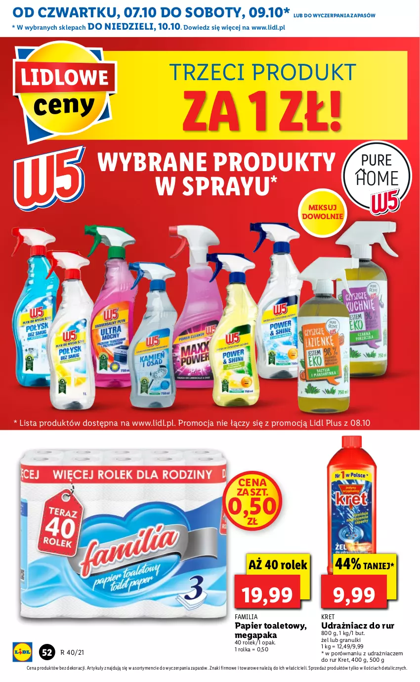 Gazetka promocyjna Lidl - GAZETKA - ważna 07.10 do 10.10.2021 - strona 53 - produkty: Fa, Gra, Kret, Papier, Papier toaletowy, Por