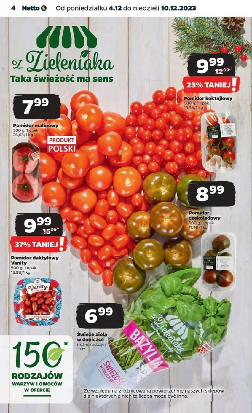 Gazetka promocyjna Netto - ważna 04.12 do 10.12.2023 - strona 20 - produkty: Pomidor malinowy, Zioła w doniczce