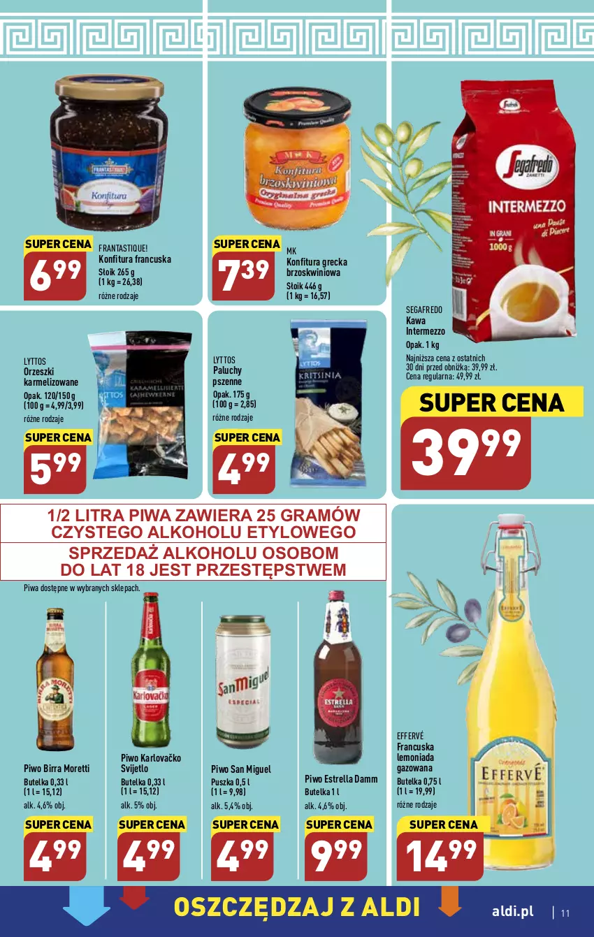 Gazetka promocyjna Aldi - Pełny katalog - ważna 06.02 do 11.02.2023 - strona 11 - produkty: Gra, Kawa, Konfitura, Lemoniada, Orzeszki, Piwa, Piwo, Segafredo