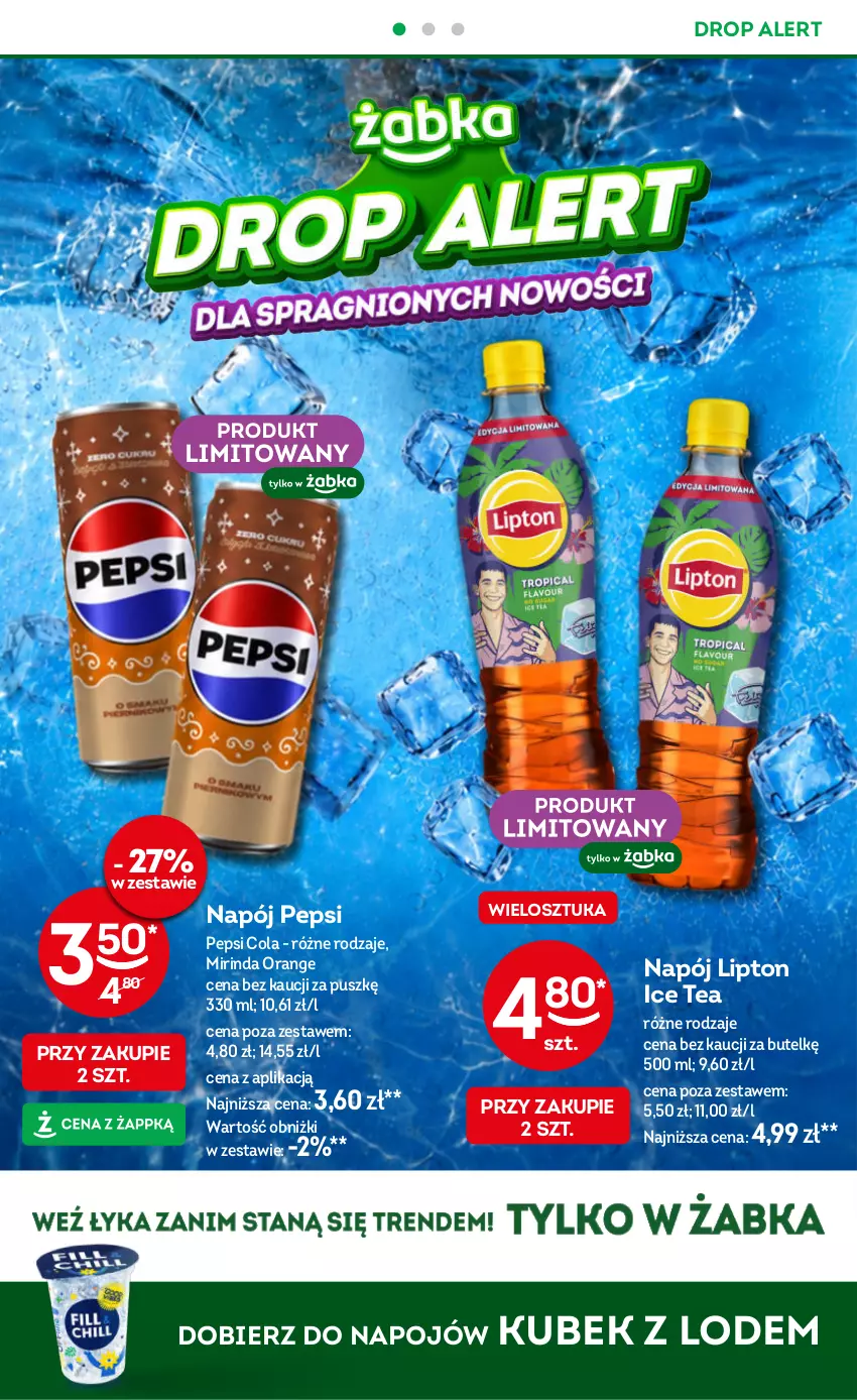 Gazetka promocyjna Żabka - gazetka-promocyjna-39-40-2026 - ważna 23.09 do 06.10.2026 - strona 2 - produkty: Ice tea, Kubek, Lipton, Mirinda, Napój, Pepsi