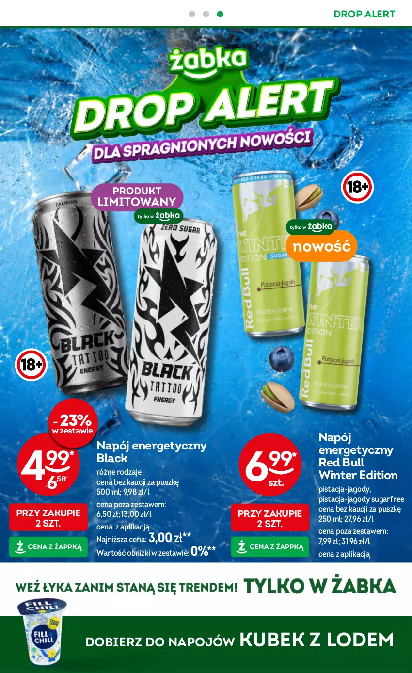 Gazetka promocyjna Żabka - gazetka-promocyjna-39-40-2026 - ważna 23.09 do 06.10.2026 - strona 4 - produkty: Jagody, Kubek, Lack, Napój, Napój energetyczny, Red Bull