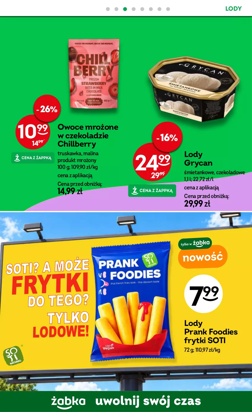 Gazetka promocyjna Żabka - gazetka-promocyjna-39-40-2026 - ważna 23.09 do 06.10.2026 - strona 50 - produkty: Frytki, Gry, Lody, Owoce