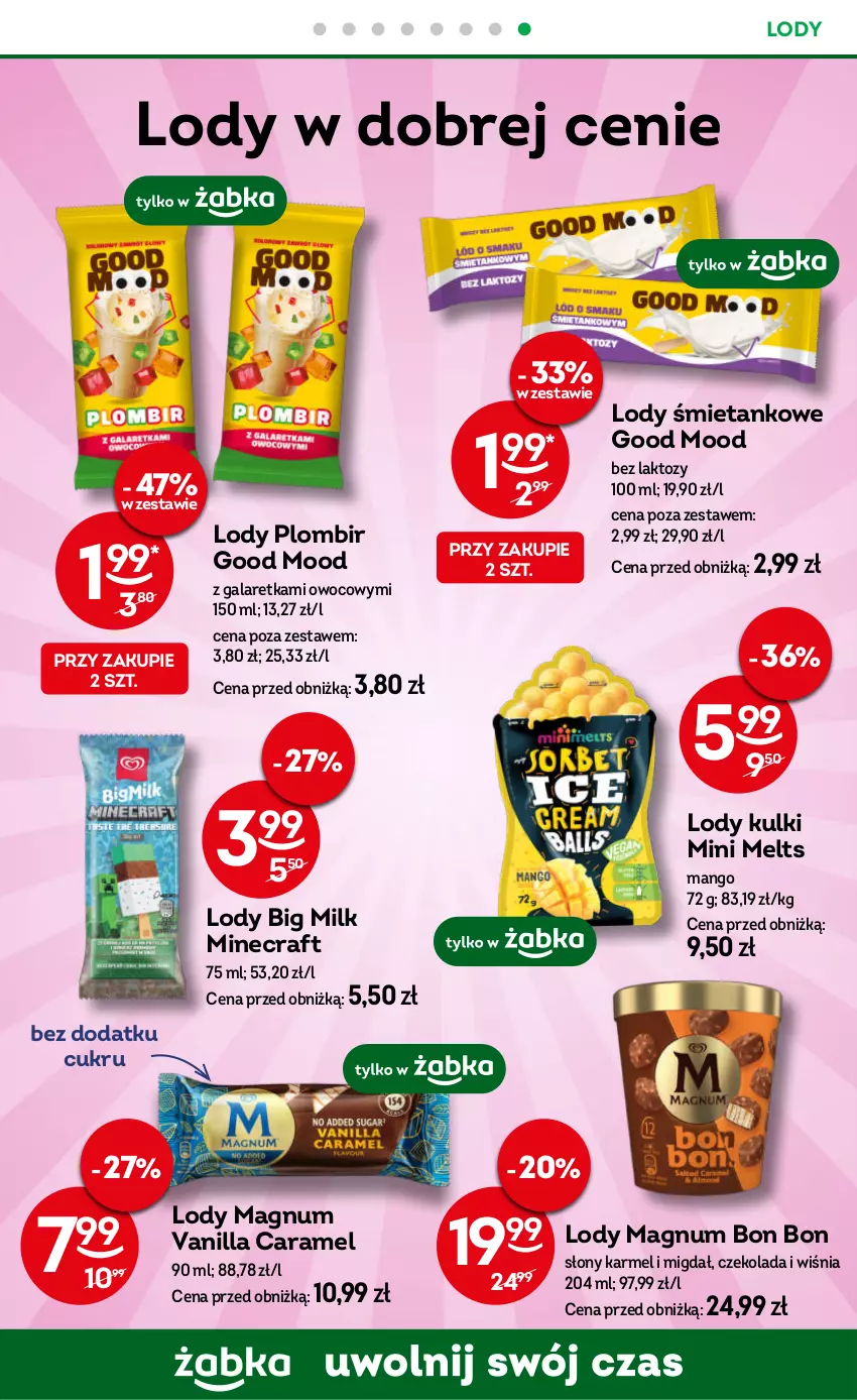 Gazetka promocyjna Żabka - gazetka-promocyjna-39-40-2026 - ważna 23.09 do 06.10.2026 - strona 55 - produkty: Big Milk, Czekolada, Gala, Galaretka, Lody, Mango, Minecraft
