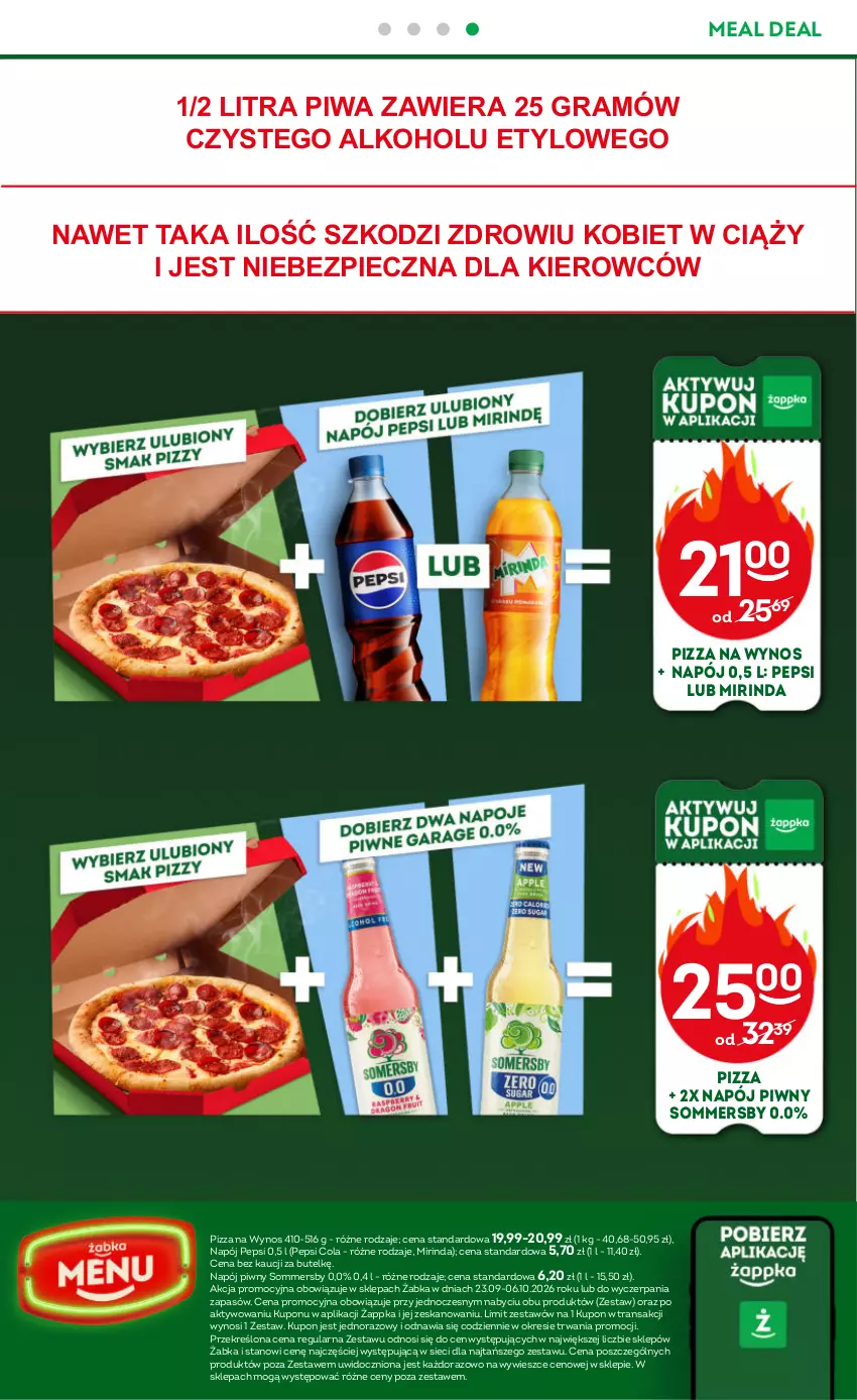 Gazetka promocyjna Żabka - gazetka-promocyjna-39-40-2026 - ważna 23.09 do 06.10.2026 - strona 59 - produkty: Gra, Mirinda, Napój, Pepsi, Piec, Piwa, Pizza, Tran