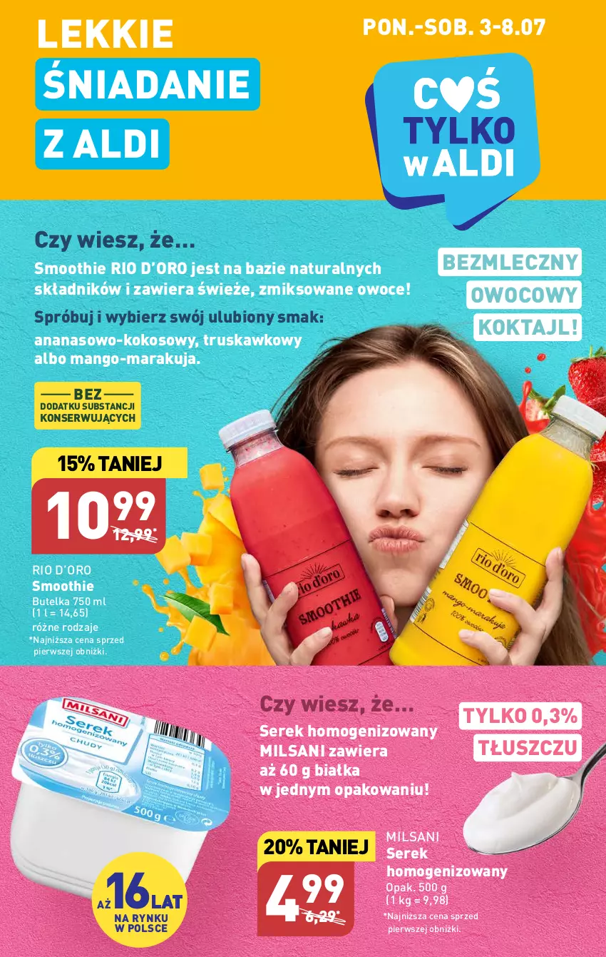 Gazetka promocyjna Aldi - Pełen katalog od 3.07 - ważna 03.07 do 08.07.2023 - strona 27 - produkty: Ananas, Kokos, Mango, Owoce, Ser, Serek, Serek homogenizowany, Smoothie