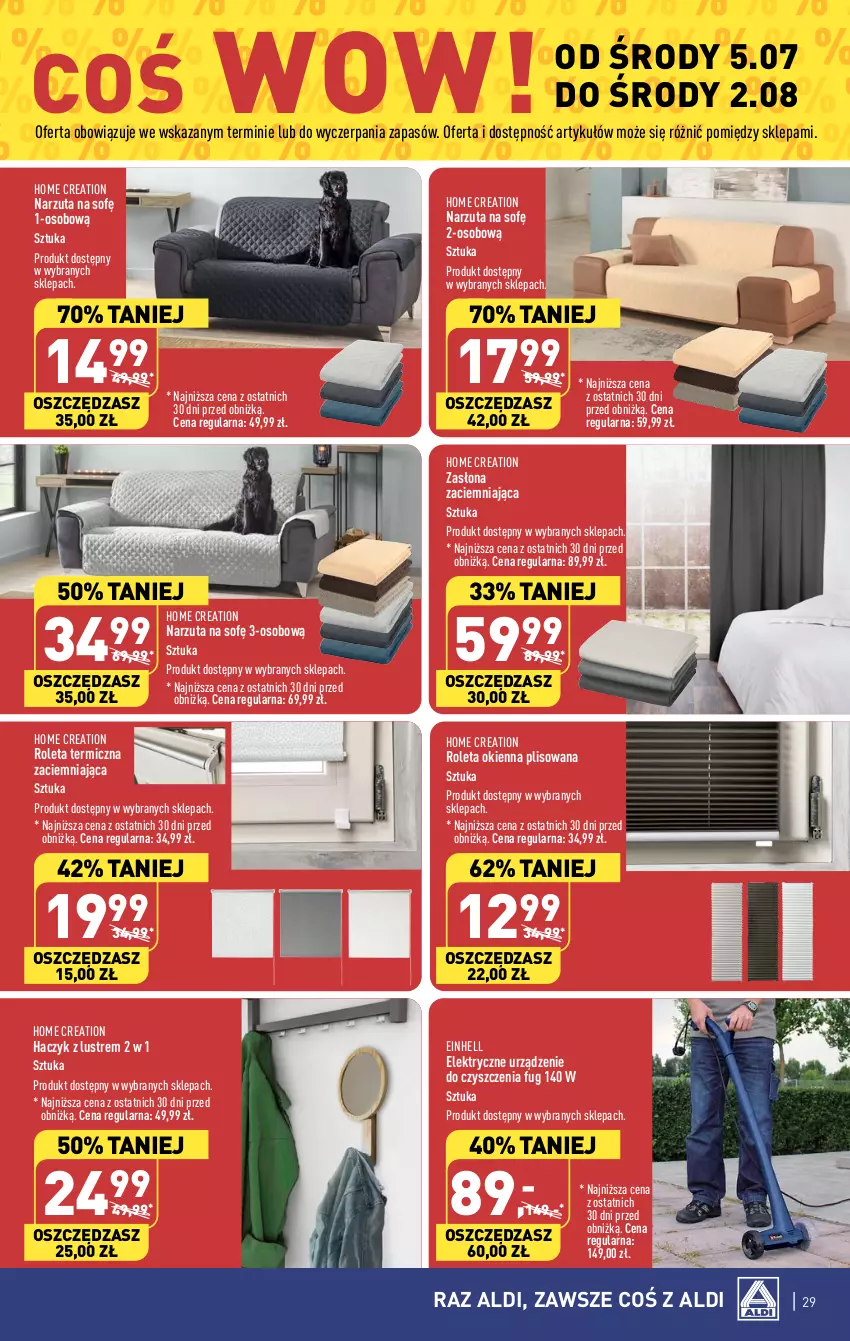 Gazetka promocyjna Aldi - Pełen katalog od 3.07 - ważna 03.07 do 08.07.2023 - strona 29 - produkty: Einhell, Haczyk, Narzuta, Roleta, Zasłona