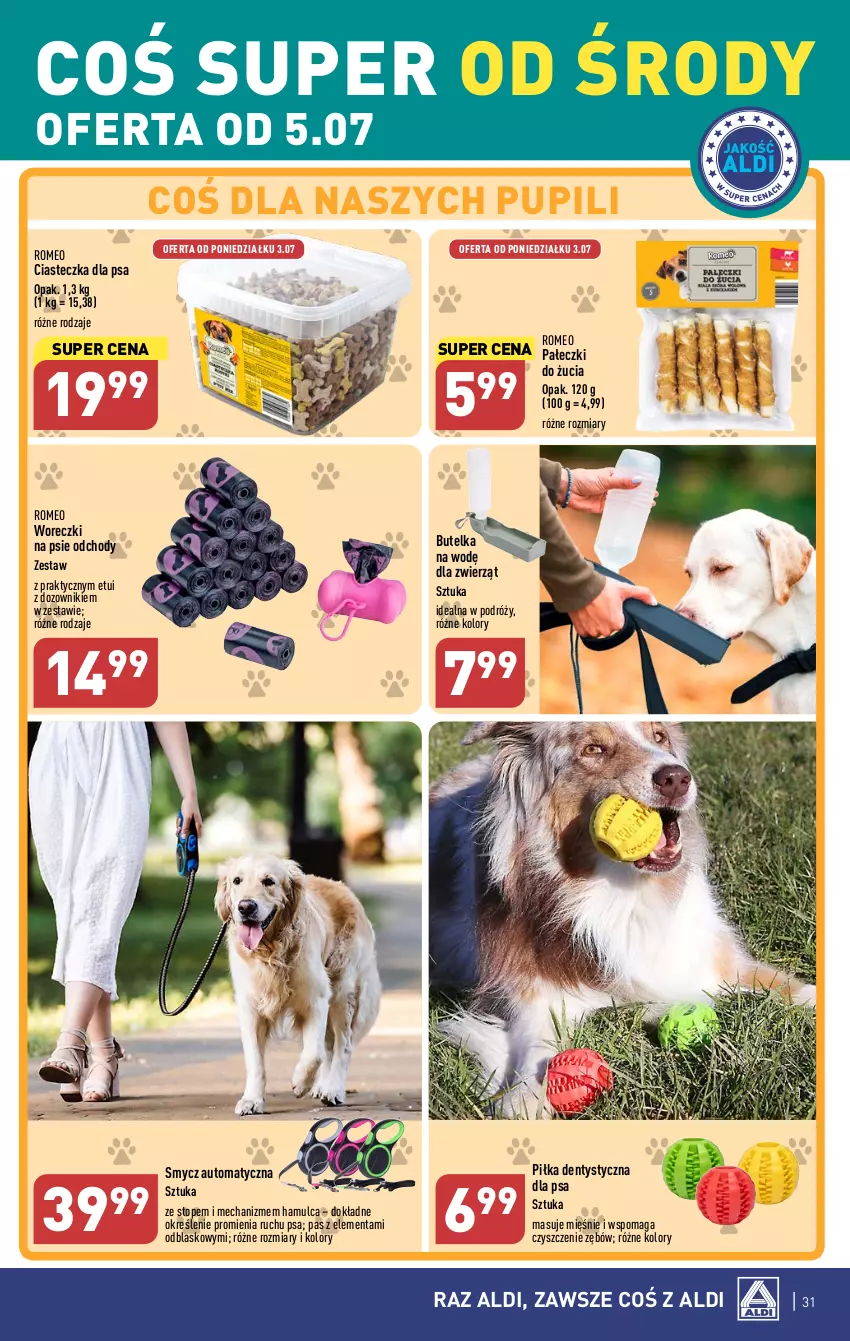 Gazetka promocyjna Aldi - Pełen katalog od 3.07 - ważna 03.07 do 08.07.2023 - strona 31 - produkty: Dozownik, Smycz, Top