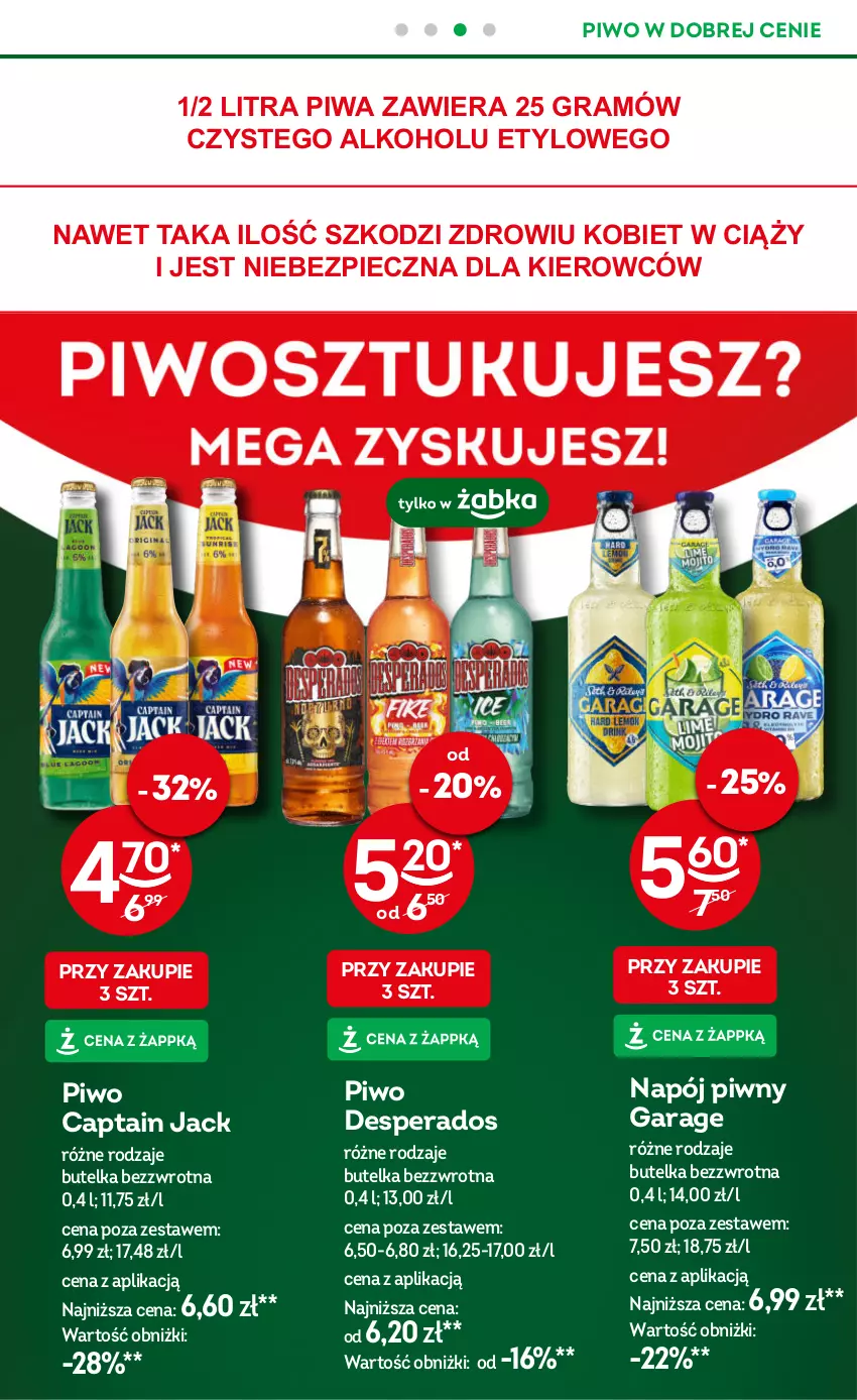 Gazetka promocyjna Żabka - ważna 20.11 do 03.12.2024 - strona 22 - produkty: Captain Jack, Desperados, Gra, Napój, Piec, Piwa, Piwo