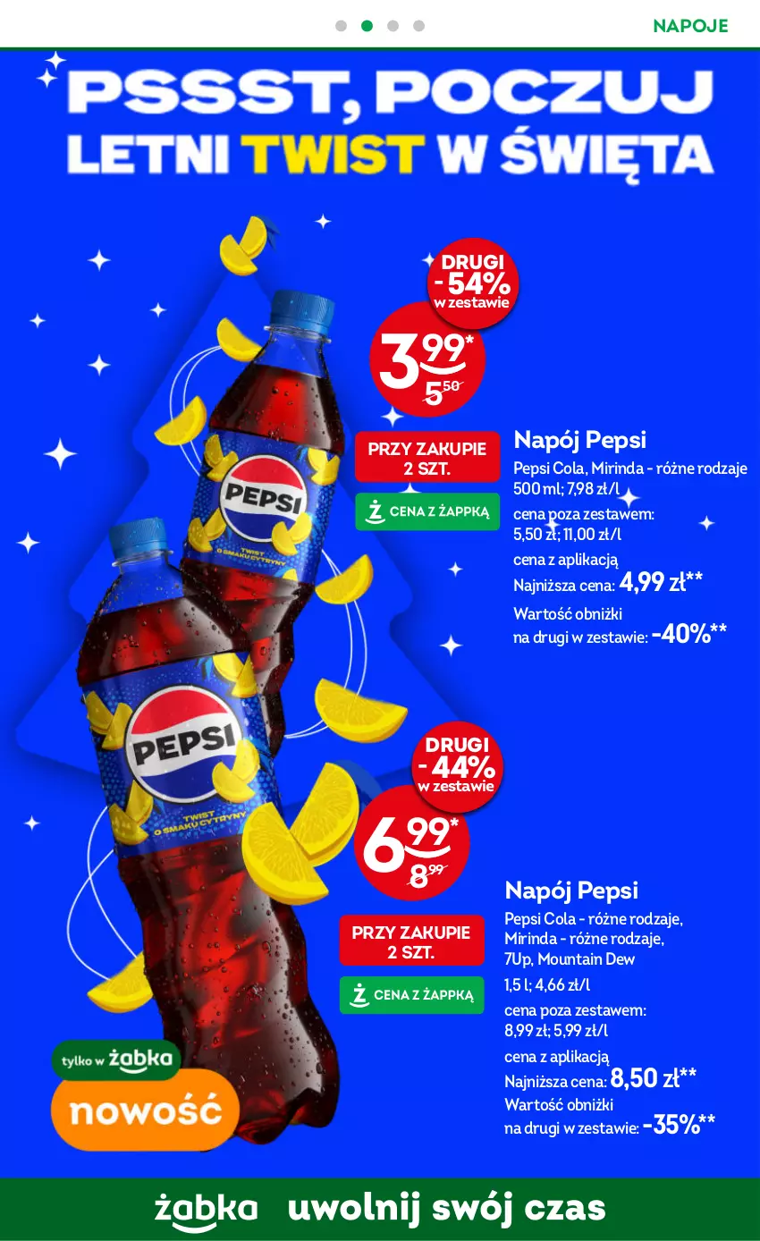 Gazetka promocyjna Żabka - ważna 20.11 do 03.12.2024 - strona 24 - produkty: 7up, Mirinda, Napój, Napoje, Pepsi