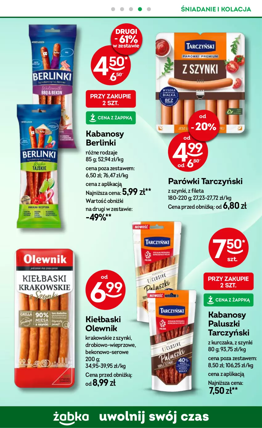 Gazetka promocyjna Żabka - ważna 20.11 do 03.12.2024 - strona 45 - produkty: Beko, Berlinki, Kabanos, Kurczak, Olewnik, Parówki, Ser, Tarczyński