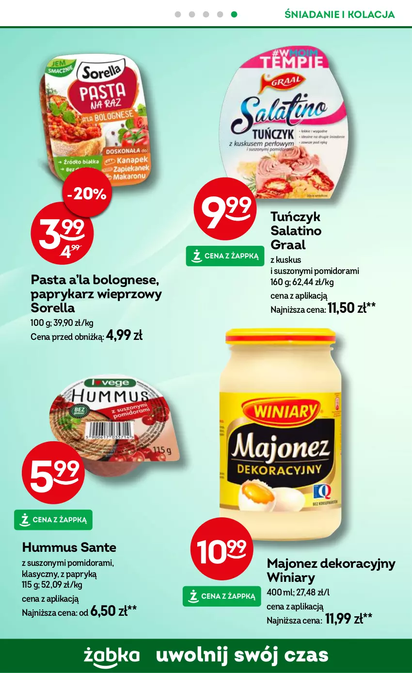 Gazetka promocyjna Żabka - ważna 20.11 do 03.12.2024 - strona 46 - produkty: Gra, Graal, Hummus, Kuskus, Majonez, Mus, Papryka, Paprykarz, Sante, Tuńczyk, Winiary