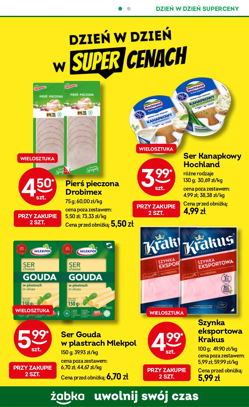 Gazetka promocyjna Żabka - ważna 20.11 do 03.12.2024 - strona 48 - produkty: Drobimex, Gouda, Hochland, Krakus, Piec, Por, Ser, Sport, Szynka