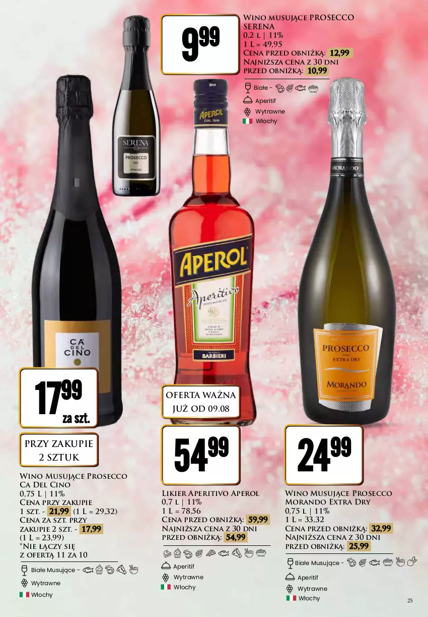 Gazetka promocyjna Dino - Katalog alkoholowy / sierpień 2024 - ważna 09.08 do 17.08.2024 - strona 25 - produkty: Aperol, Likier, Mus, Prosecco, Ser, Wino, Wino musujące