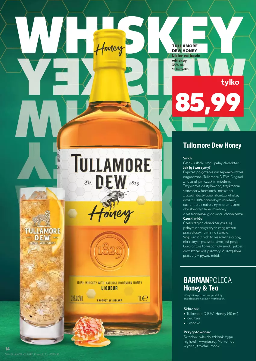 Gazetka promocyjna Kaufland - Barek Kauflandu - ważna 11.06 do 24.06.2026 - strona 14 - produkty: Gin, Gra, Lanki, Likier, Limonka, Miód, Tullamore Dew, Whiskey