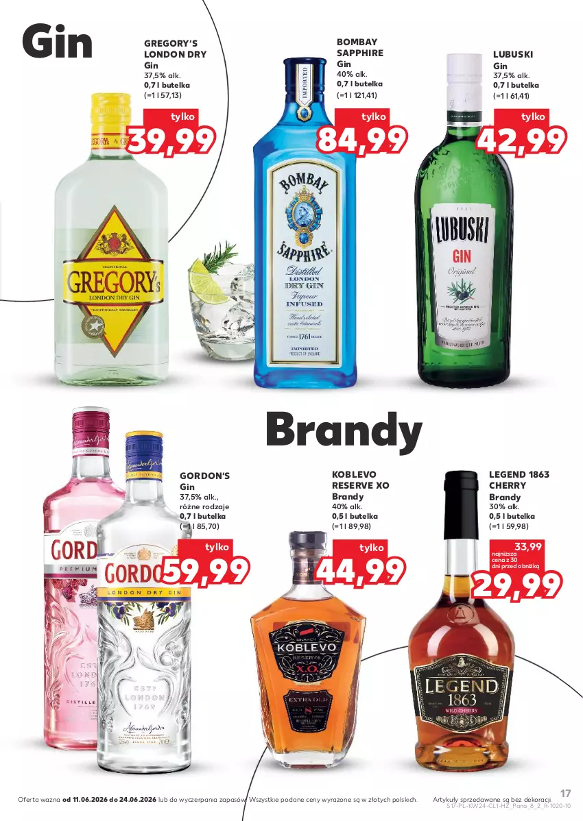 Gazetka promocyjna Kaufland - Barek Kauflandu - ważna 11.06 do 24.06.2026 - strona 17 - produkty: Brandy, Gin, Ser
