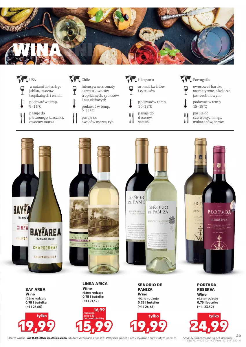 Gazetka promocyjna Kaufland - Barek Kauflandu - ważna 11.06 do 24.06.2026 - strona 35 - produkty: Deser, Gres, Jabłka, Kurczak, Makaron, Piec, Por, Portada, Rubin, Sałat, Ser, Wino