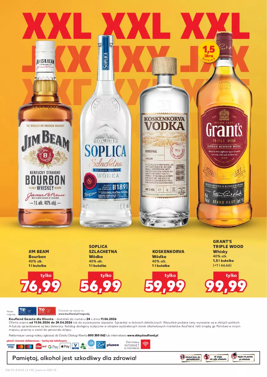 Gazetka promocyjna Kaufland - Barek Kauflandu - ważna 11.06 do 24.06.2026 - strona 36 - produkty: Bourbon, Gra, Jim Beam, Mięta, Soplica, Wagi, Whisky, Wódka