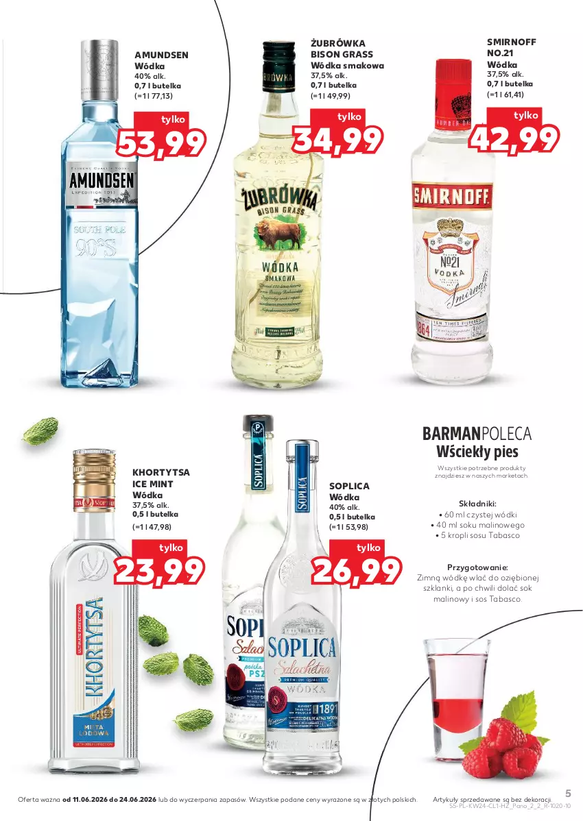 Gazetka promocyjna Kaufland - Barek Kauflandu - ważna 11.06 do 24.06.2026 - strona 5 - produkty: Amundsen, Gra, Lanki, Sok, Soplica, Sos, Sos tabasco, Wódka