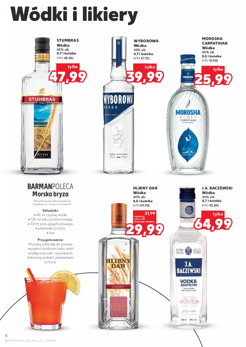 Gazetka promocyjna Kaufland - Barek Kauflandu - ważna 11.06 do 24.06.2026 - strona 6 - produkty: Bryza, Cytryny, Grejpfrut, Likier, Plasterki, Sok, Wino, Wódka, Wyborowa