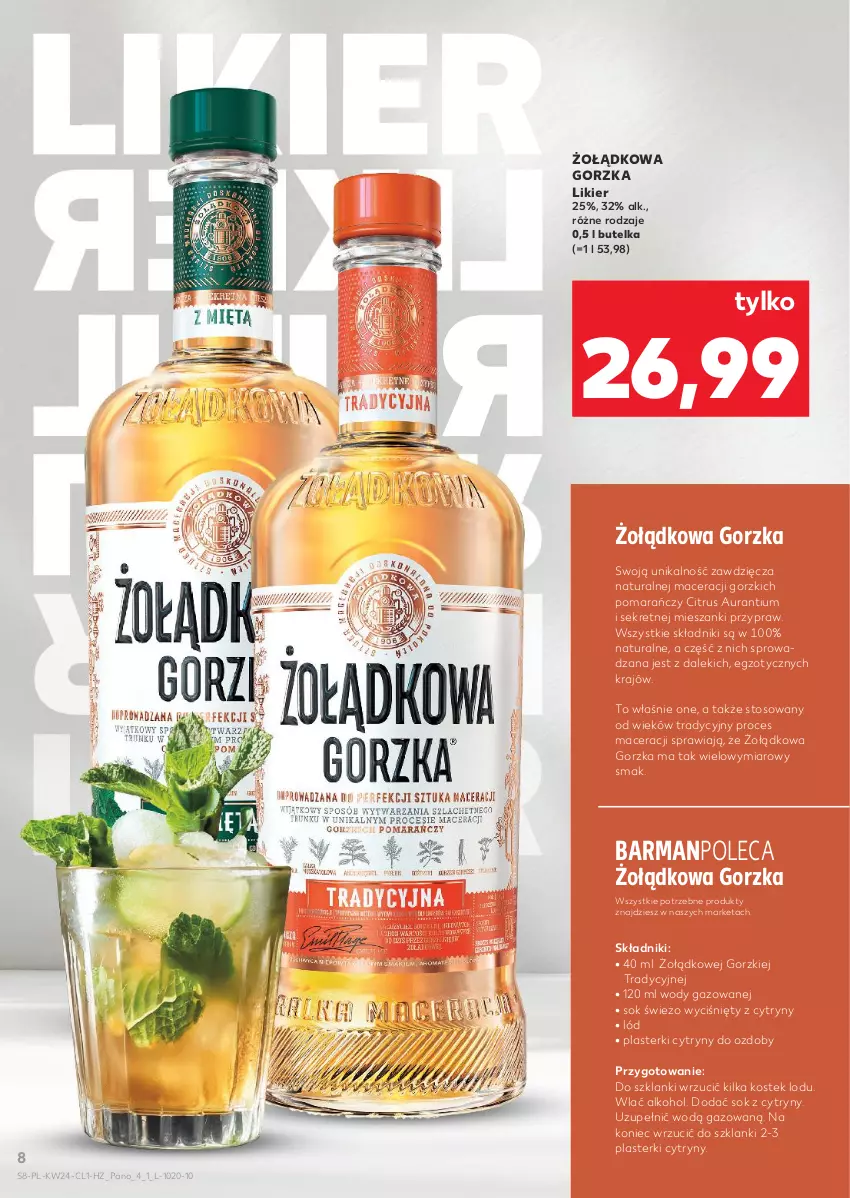 Gazetka promocyjna Kaufland - Barek Kauflandu - ważna 11.06 do 24.06.2026 - strona 8 - produkty: Acer, Cytryny, Kret, Lanki, Likier, Plasterki, Sok, Stek