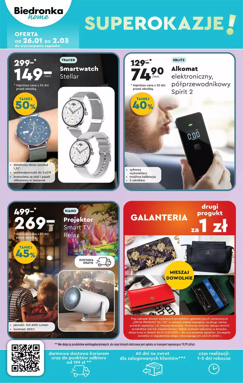 Gazetka promocyjna Biedronka - Okazje Tygodnia - ważna 25.01 do 08.02.2025 - strona 42 - produkty: Acer, Alkomat, Amol, Gala, Galanteria, Gra, Kosz, Pasek, Por, Rama, Sport, Tran, Ustnik, Xblitz