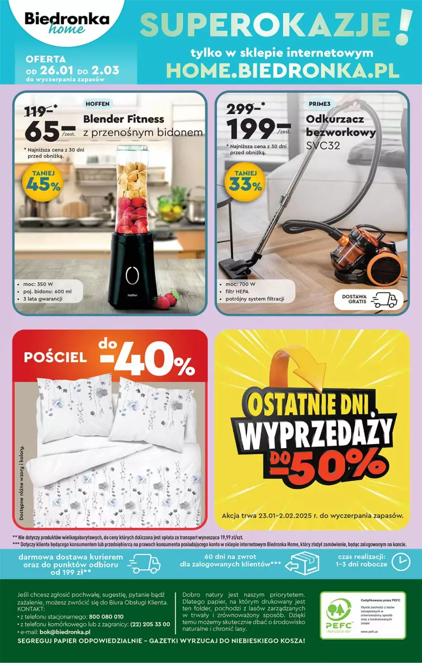 Gazetka promocyjna Biedronka - Okazje Tygodnia - ważna 25.01 do 08.02.2025 - strona 44 - produkty: Blender, Gra, Kosz, Odkurzacz, Papier, Por, Sport, Telefon, Tran