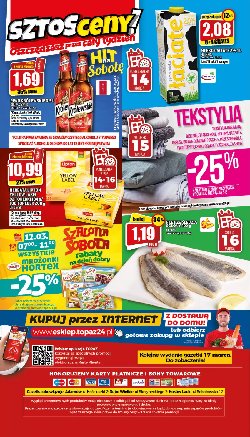 Gazetka promocyjna Topaz - Gazetka - ważna 10.03 do 16.03.2022 - strona 20 - produkty: AEG, Fa, Gra, Lack, Noż, Olej, Sok, Top