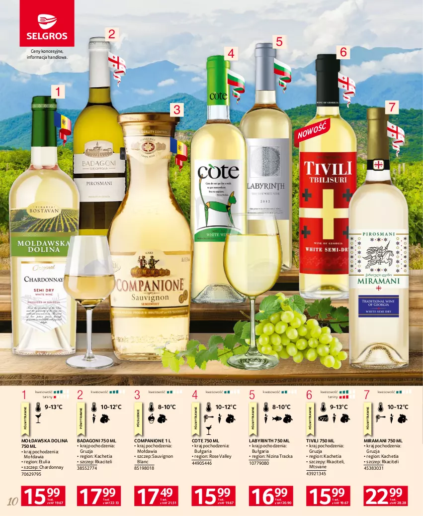 Gazetka promocyjna Selgros - Katalog Wina - ważna 29.06 do 12.07.2023 - strona 10 - produkty: AniOne, Chardonnay, Rama, Sauvignon Blanc