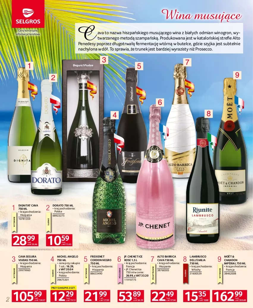 Gazetka promocyjna Selgros - Katalog Wina - ważna 29.06 do 12.07.2023 - strona 2 - produkty: Dell, Mus, Prosecco, Wino