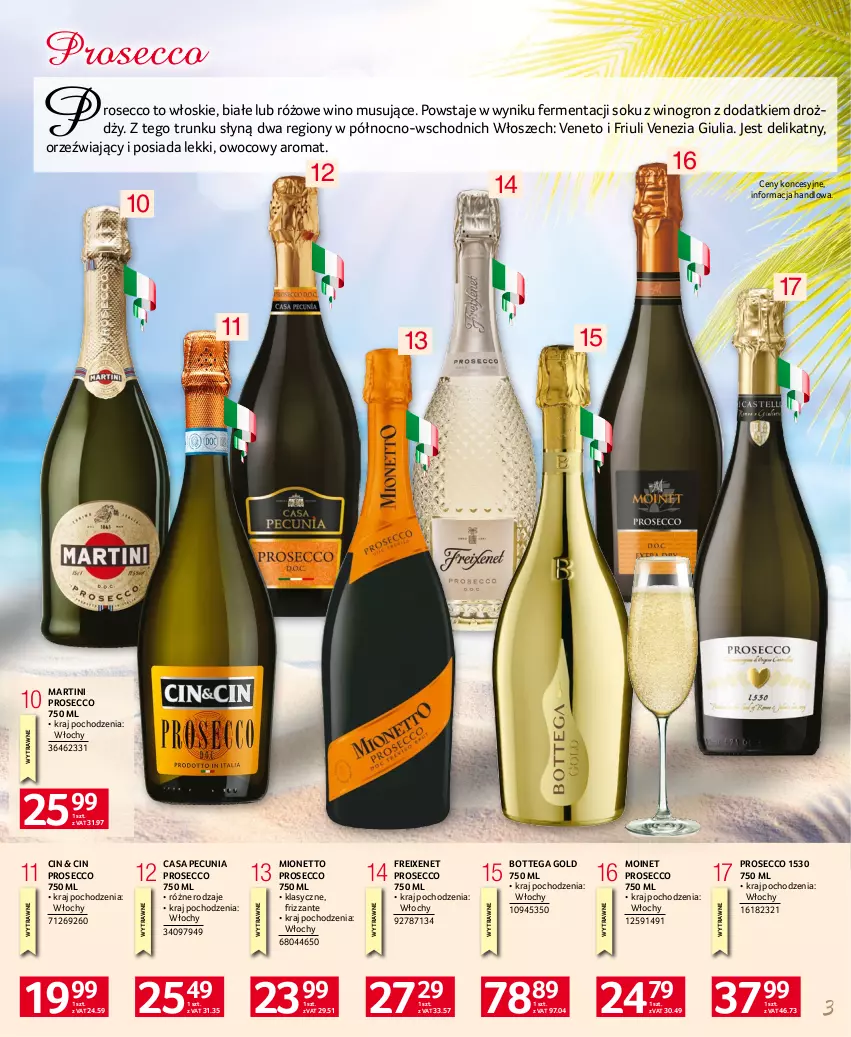 Gazetka promocyjna Selgros - Katalog Wina - ważna 29.06 do 12.07.2023 - strona 3 - produkty: Martini, Mionetto, Mus, Prosecco, Sok, Wino, Wino musujące