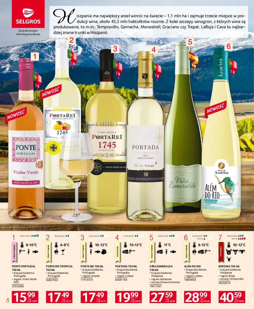 Gazetka promocyjna Selgros - Katalog Wina - ważna 29.06 do 12.07.2023 - strona 8 - produkty: Gra, Por, Portada, Rioja, Tropical, Wino