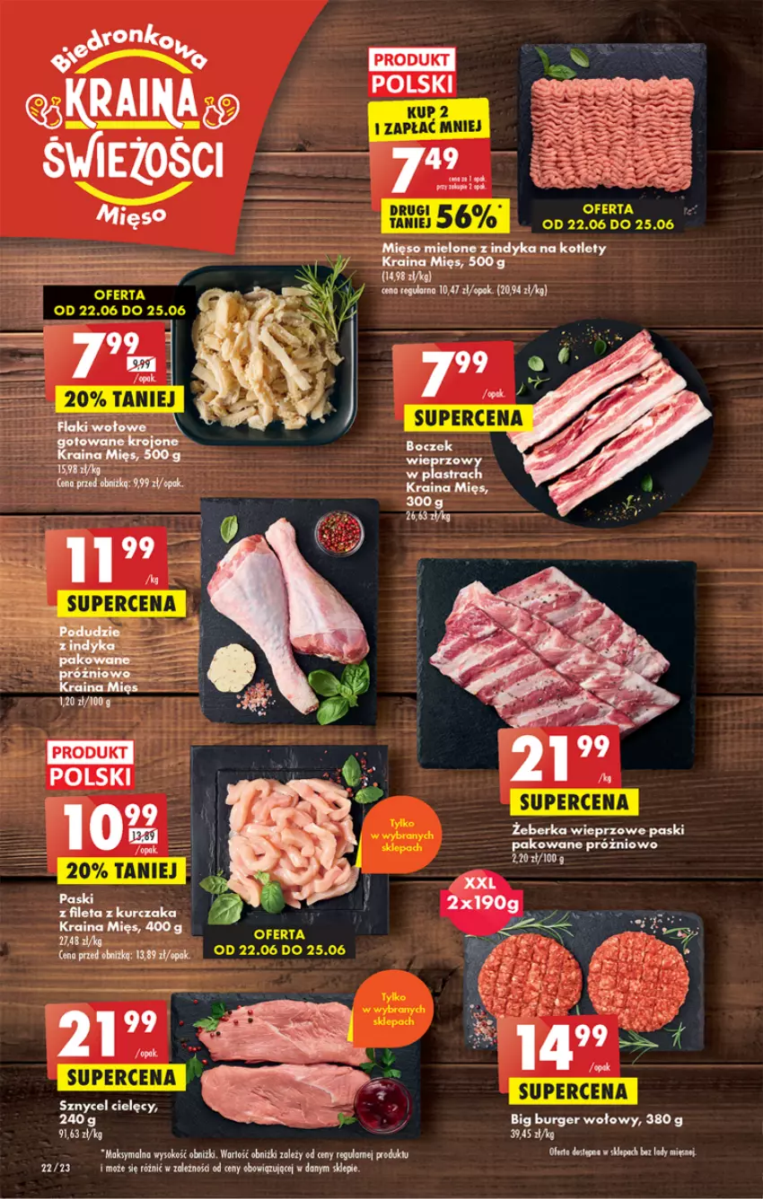 Gazetka promocyjna Biedronka - Gazetka - Biedronka.pl - ważna 22.06 do 28.06.2023 - strona 22 - produkty: Burger, Kotlet, Kurczak, LG, Mięso, Mięso mielone