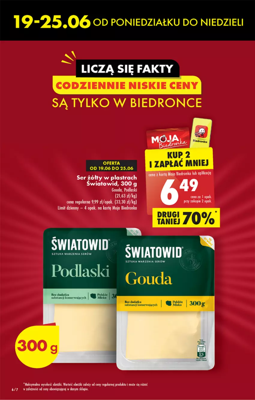 Gazetka promocyjna Biedronka - Gazetka - Biedronka.pl - ważna 22.06 do 28.06.2023 - strona 6 - produkty: Gouda, Podlaski, Ser