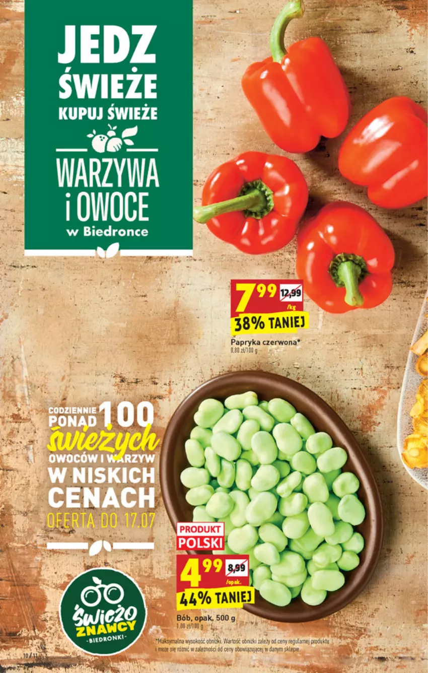 Gazetka promocyjna Biedronka - W tym tygodniu - ważna 15.07 do 21.07.2021 - strona 10 - produkty: Owoce, Papryka, Papryka czerwona