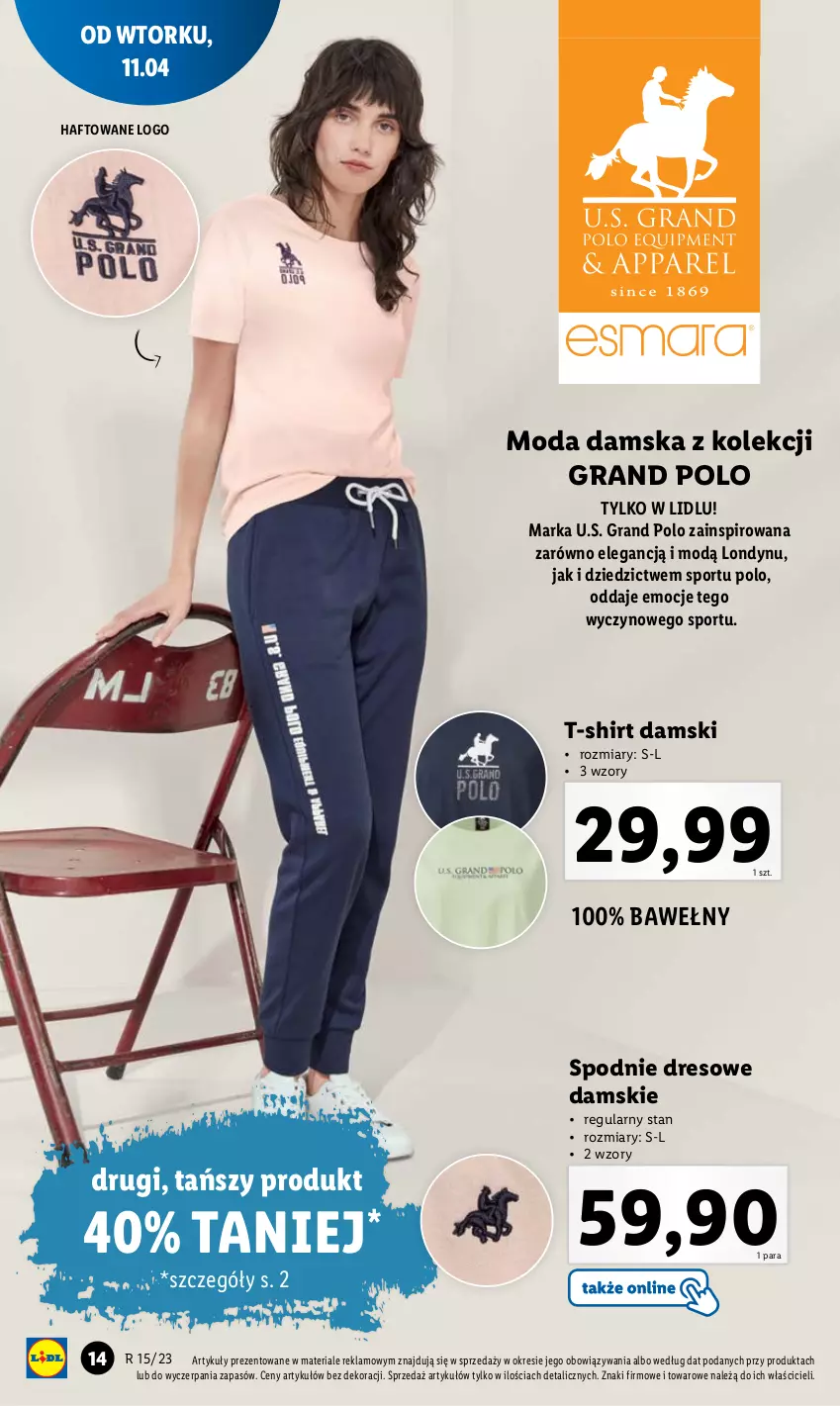 Gazetka promocyjna Lidl - GAZETKA - ważna 11.04 do 15.04.2023 - strona 16 - produkty: Dres, Gra, Moda, Por, Spodnie, Spodnie dresowe, Sport, T-shirt