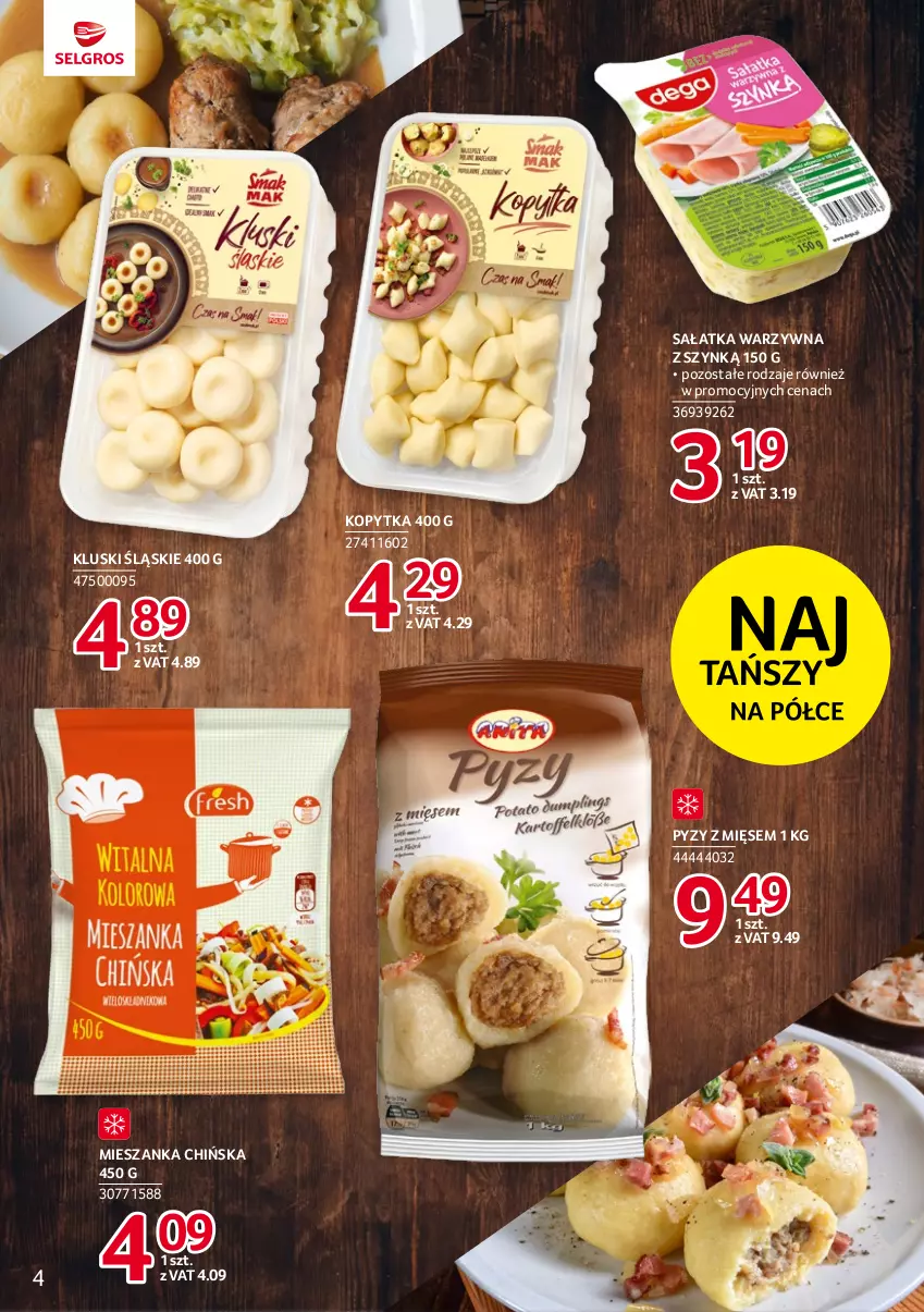 Gazetka promocyjna Selgros - Katalog Markowe Produkty - ważna 27.07 do 09.08.2023 - strona 4 - produkty: Kopytka, Sałat, Sałatka, Sałatka warzywna