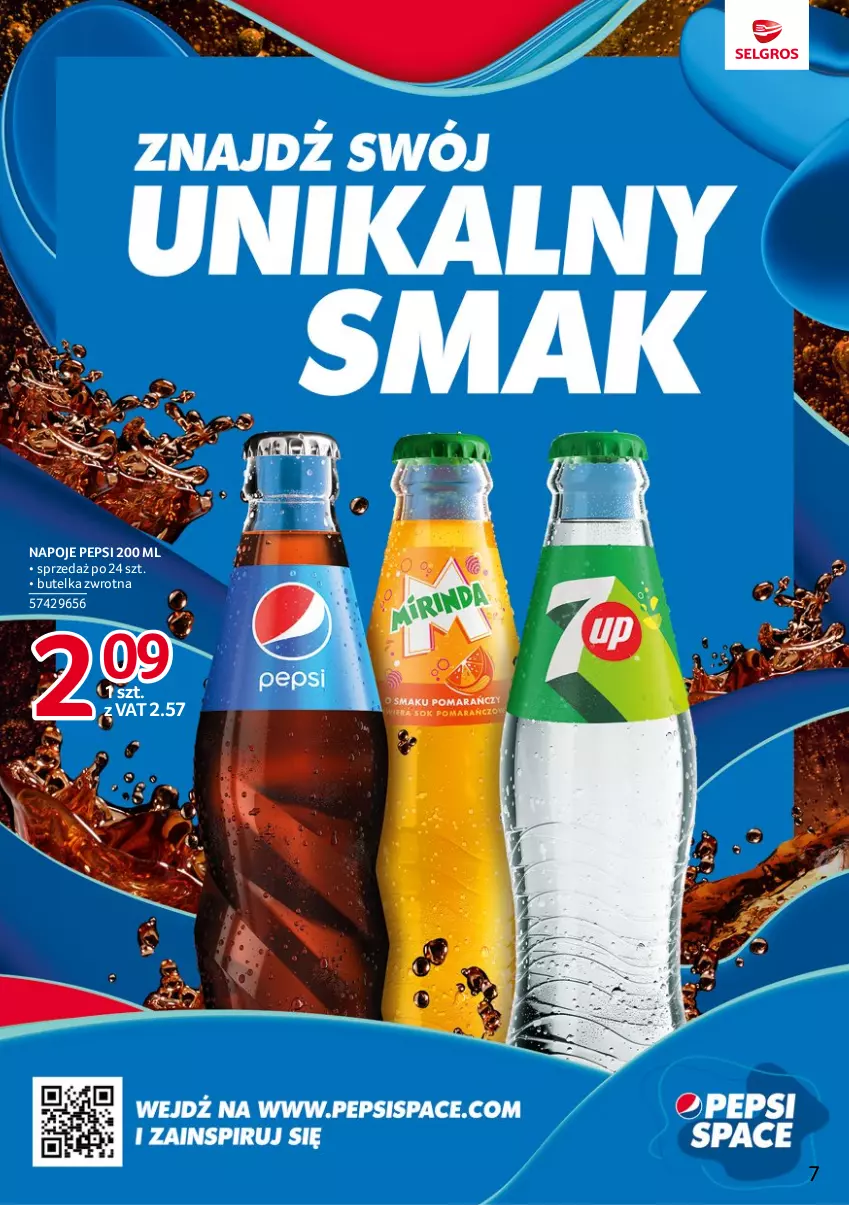 Gazetka promocyjna Selgros - Katalog Markowe Produkty - ważna 27.07 do 09.08.2023 - strona 7 - produkty: Napoje, Pepsi