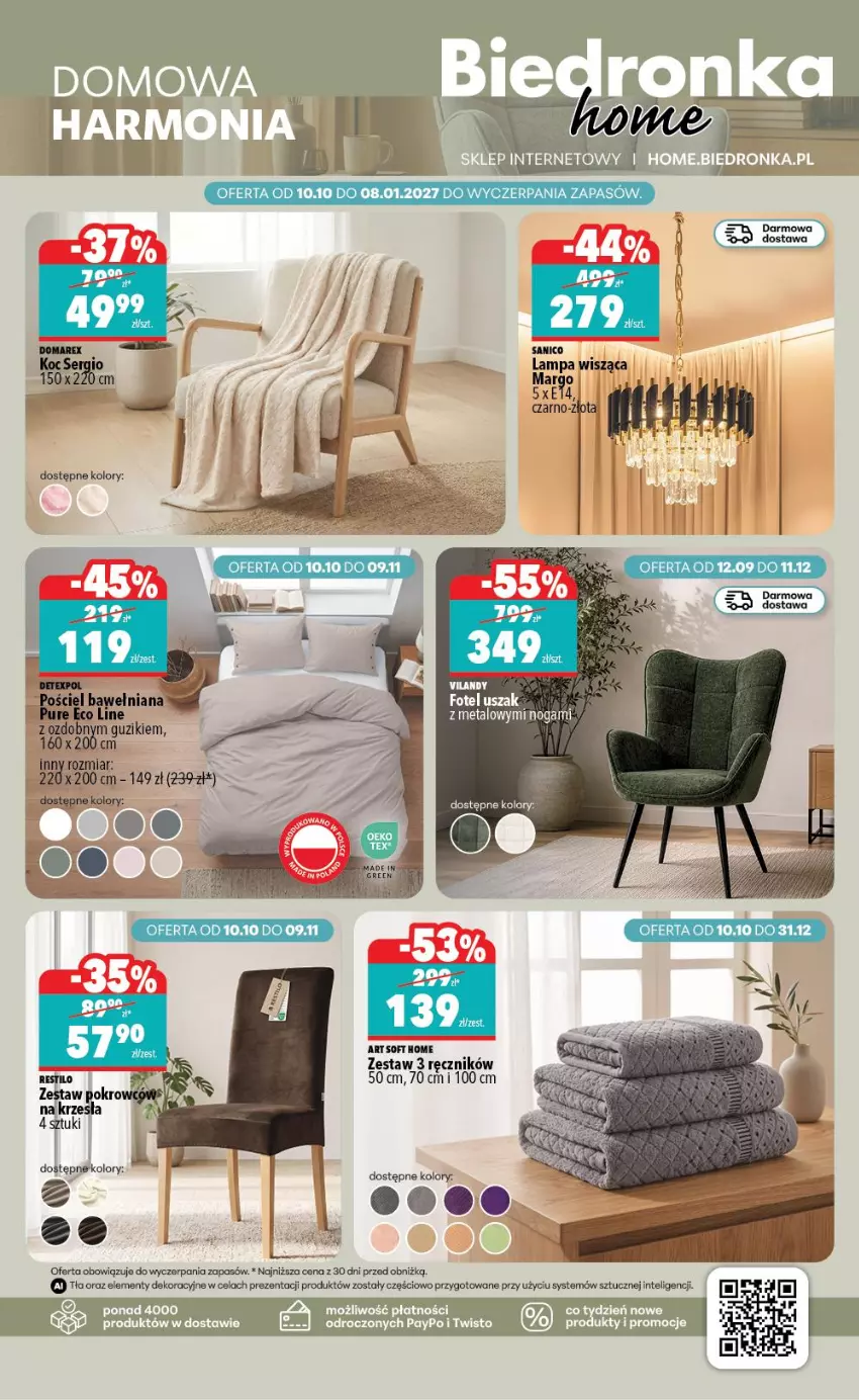Gazetka promocyjna Biedronka - Biedronka Home - ważna 10.10 do 17.10.2026 - strona 5 - produkty: Fotel, Ręcznik