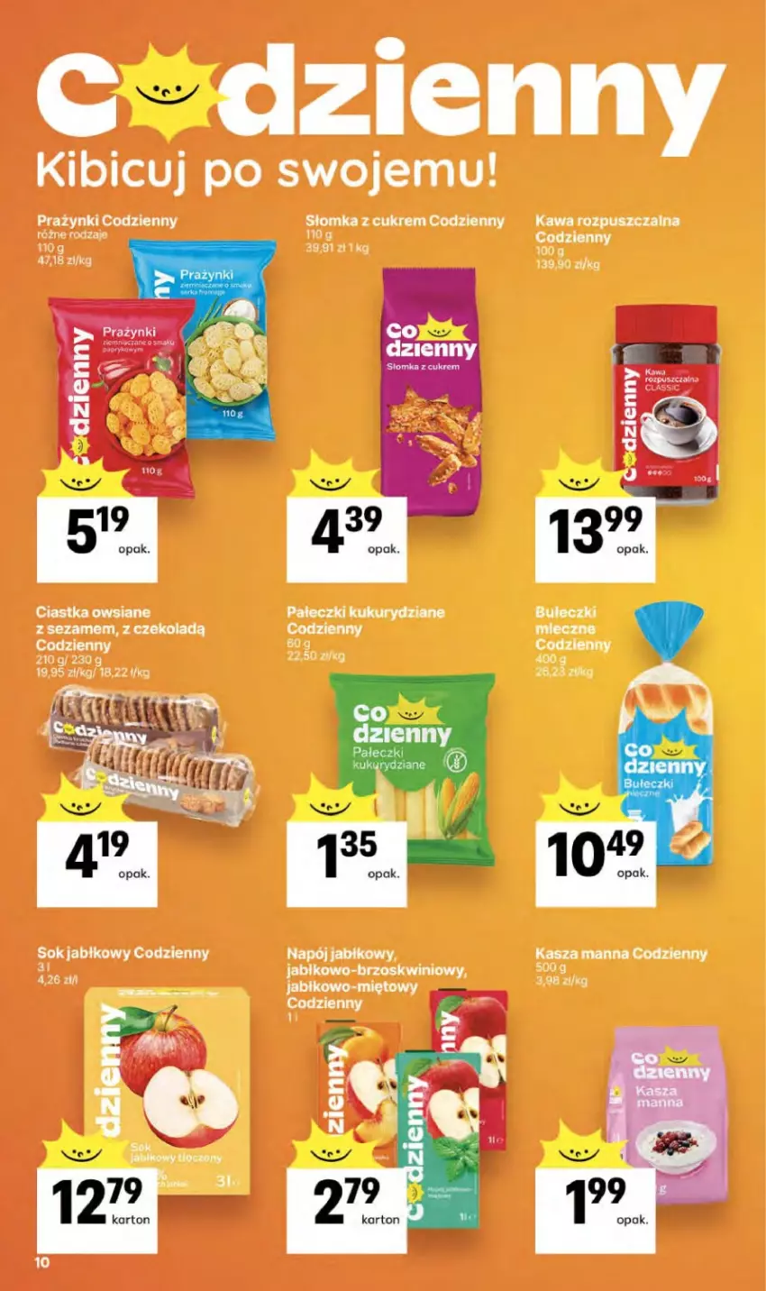 Gazetka promocyjna Delikatesy Centrum - Franczyza DC27 Czwartek - ważna 02.07 do 08.07.2026 - strona 10 - produkty: BIC, Bułeczki, Ciastka, Ciastka owsiane, Kasza, Kawa, Kawa rozpuszczalna, Napój, Sezam, Sok, Sok jabłkowy
