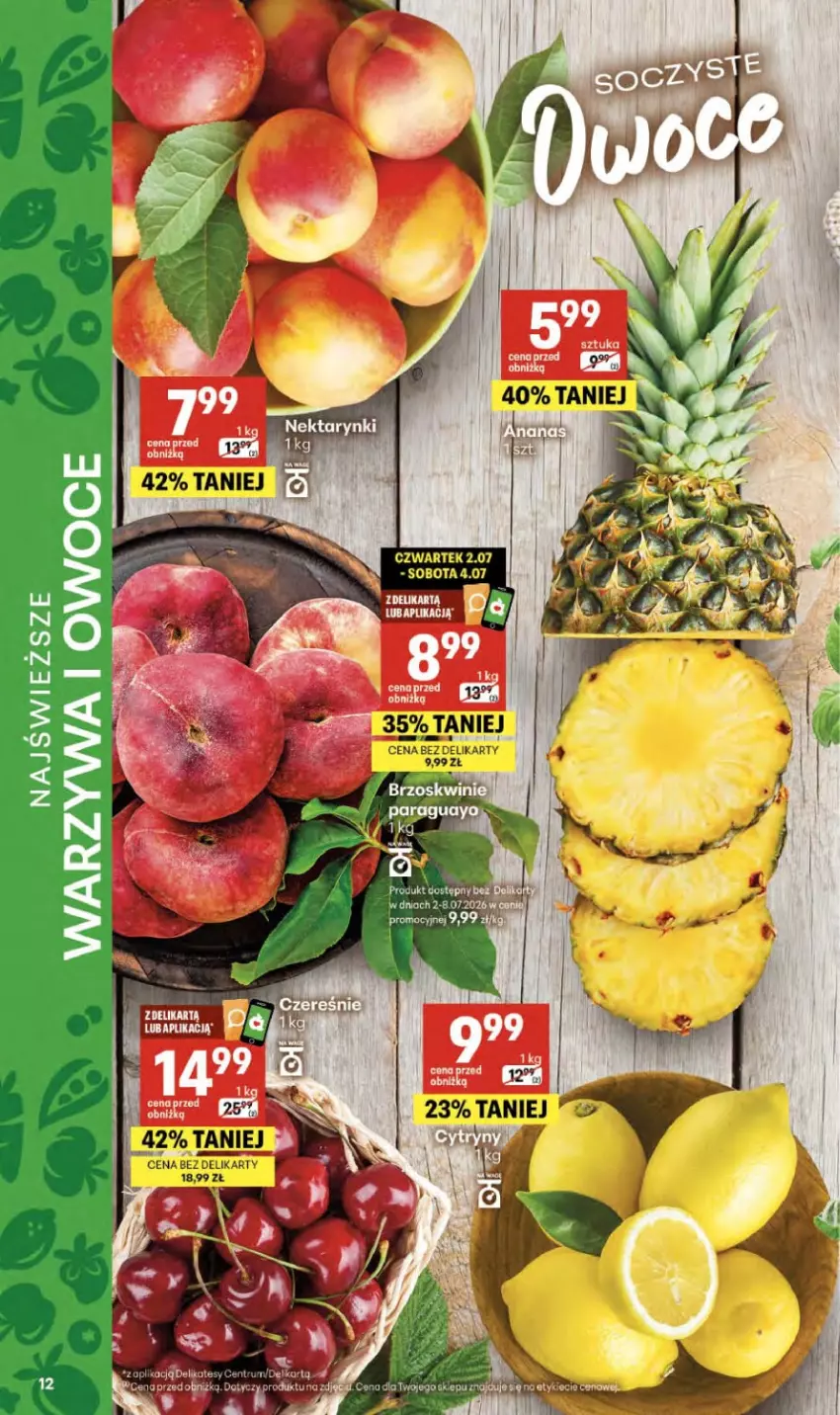 Gazetka promocyjna Delikatesy Centrum - Franczyza DC27 Czwartek - ważna 02.07 do 08.07.2026 - strona 12 - produkty: Owoce, Warzywa, Warzywa i owoce