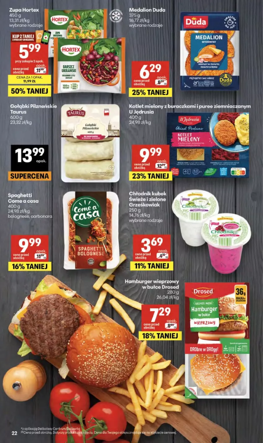 Gazetka promocyjna Delikatesy Centrum - Franczyza DC27 Czwartek - ważna 02.07 do 08.07.2026 - strona 22 - produkty: Duda, Fa, Hortex, Kotlet, Lion, Por, Pur, Rum, Zupa