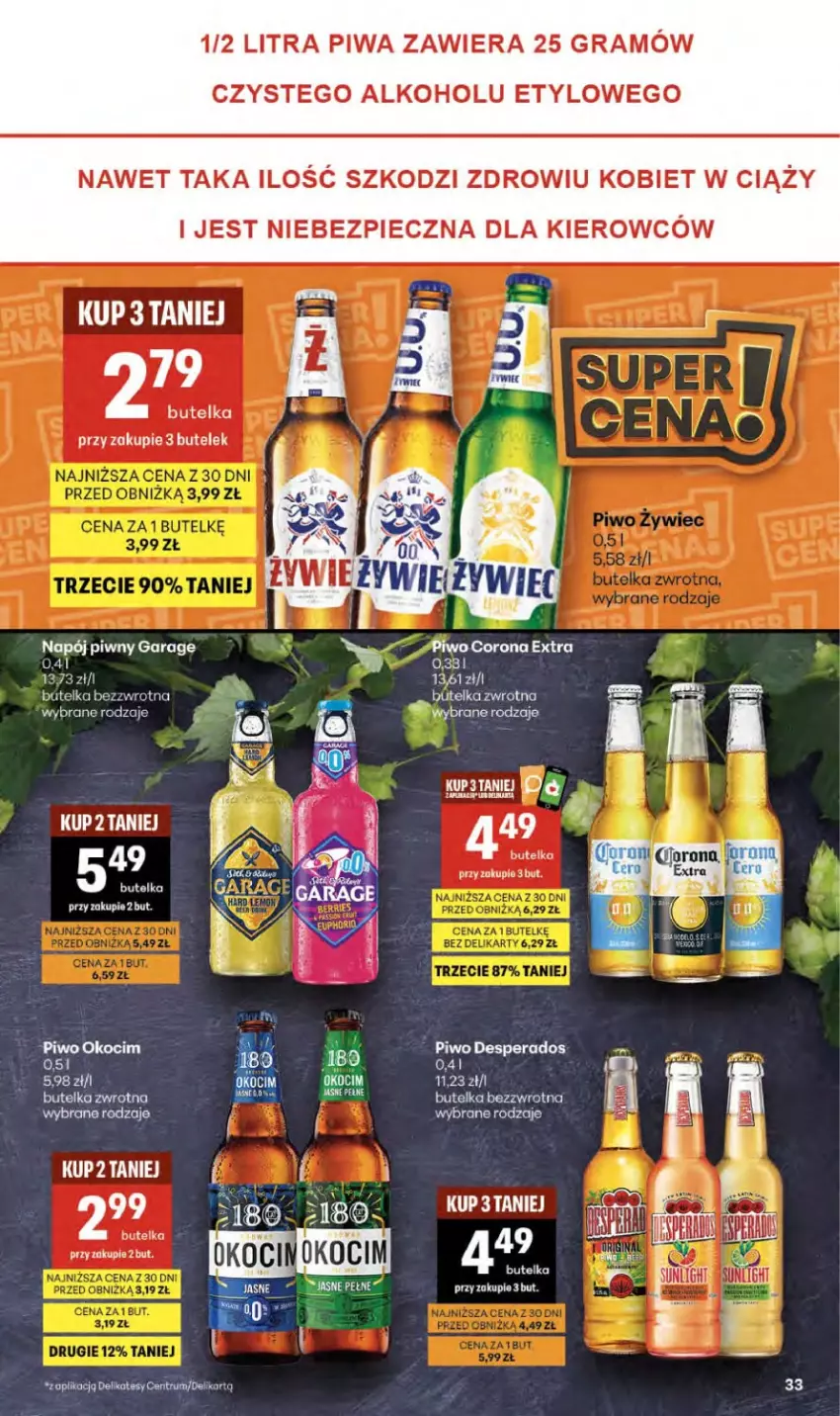 Gazetka promocyjna Delikatesy Centrum - Franczyza DC27 Czwartek - ważna 02.07 do 08.07.2026 - strona 33 - produkty: Corona Extra, Fa, Gra, Napój, Piec, Piwa, Piwo