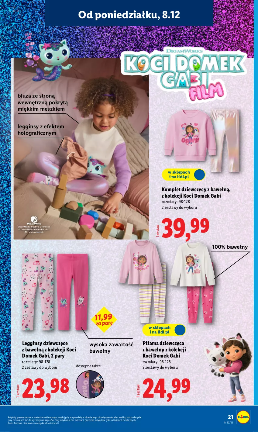 Gazetka promocyjna Lidl - GAZETKA - ważna 08.12 do 14.12.2025 - strona 27 - produkty: Bluza, Gin, Gra, Koc, Legginsy, Piżama, Sok